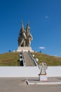 Kalach-on-Don. Russia-September 8, 2019. Monument Ã¢â¬ÅConnecting FrontsÃ¢â¬Â dedicated to the meeting of troops of the Southwestern